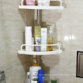 Aquacubic Adjustable Bathroom Corner Shower Shelf with 4 Trays Stainless Steel Pole